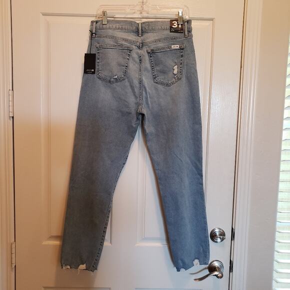 Joe's high-rise straight ankle raw hem button fly jeans size 31 NWT! - Picture 2 of 8